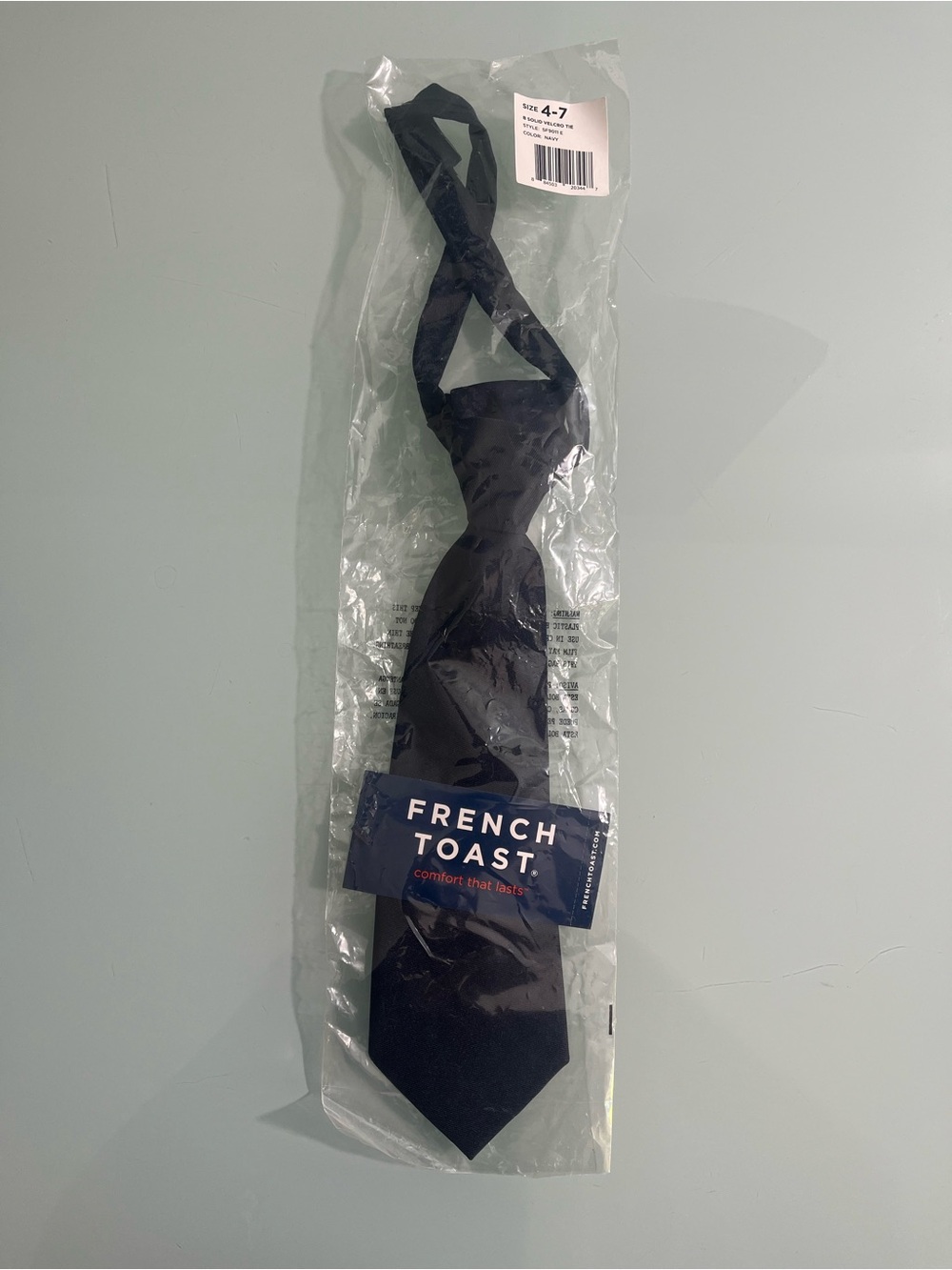 French Toast School Uniform Boys Black Neck Tie Sz 4-7 Adjustable Pre-Tied